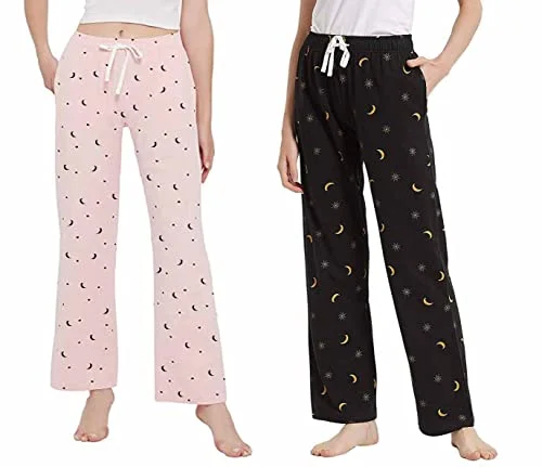 MNOP Women's Premium Cotton Pyjama Pant With Pockets