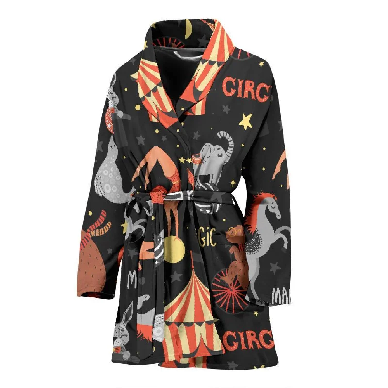 Pattern Print Circus Women Long Robe