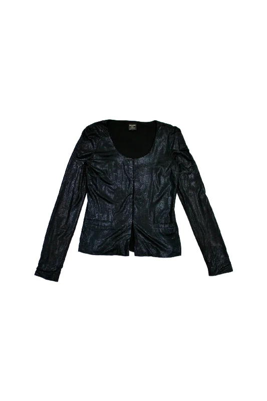 Kate Moss for Topshop - Metallic Vinyl Effect Cardigan