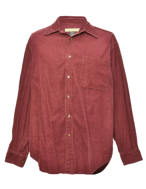 Corduroy Maroon Classic Shirt - M