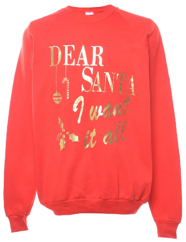 Red Christmas Sweatshirt - L