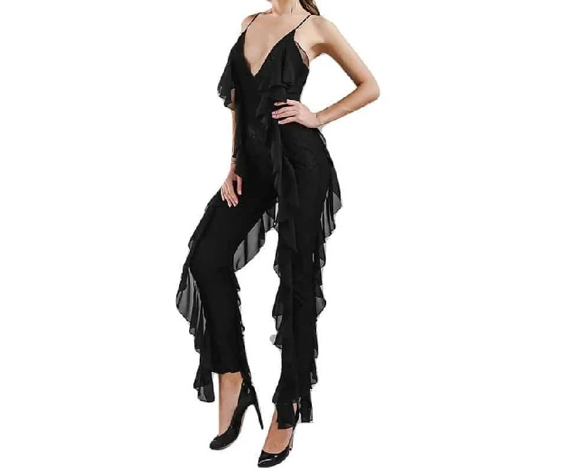 Dina Ruffle and Lace Jumpsuit